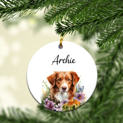 Personalized Pet Flower Custom Ceramic Ornament