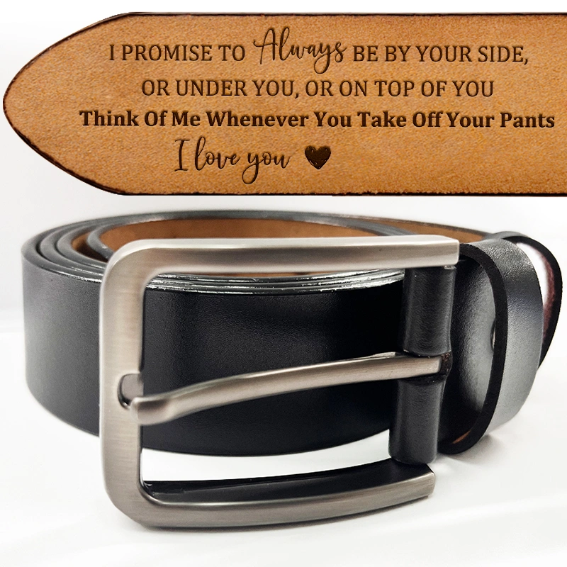 I Licked It So It's Mine - Personalized Engraved Leather Belt