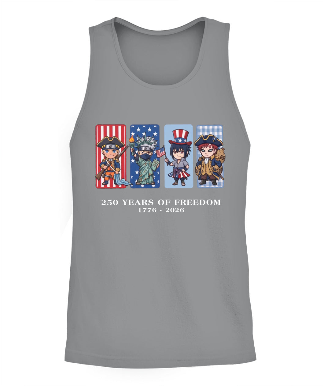 Naruto 250 Years of Freedom 1776–2026 Patriotic Printed Graphic Hoodie Sweatshirt T-Shirt