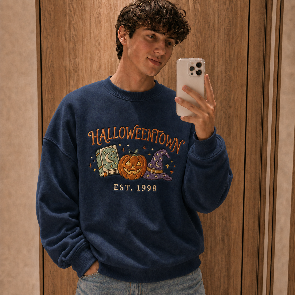 Halloween Town 1998 Embroidered Sweatshirt