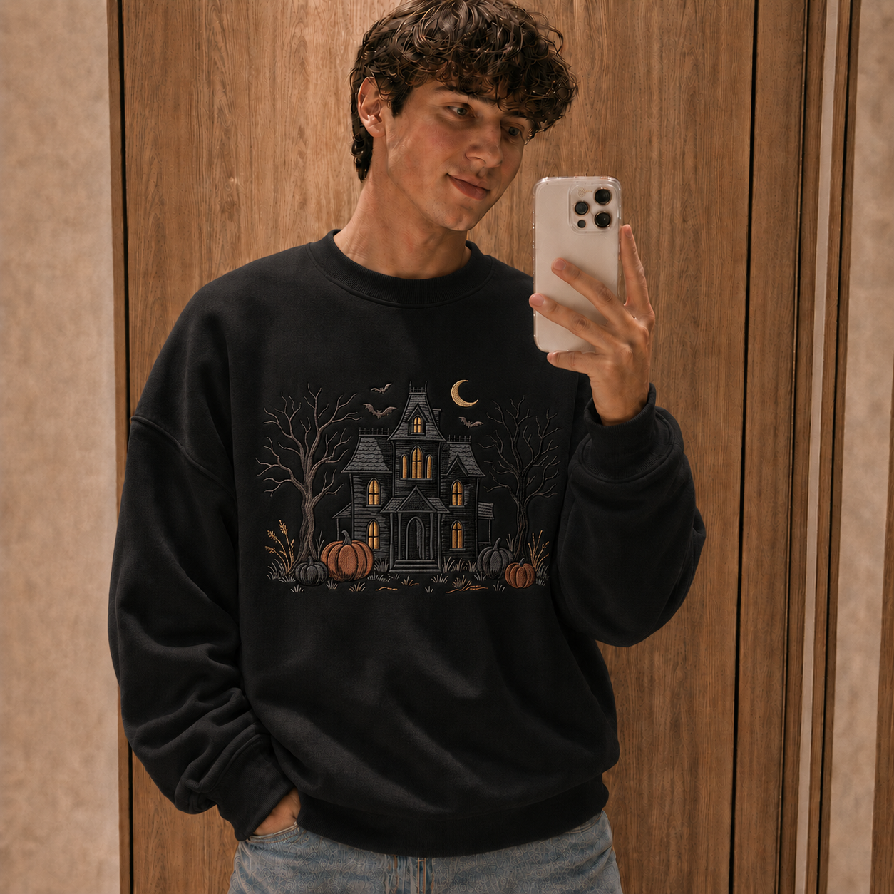 Halloween Town 1998 Embroidered Sweatshirt