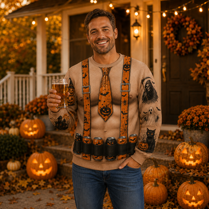 Personalized Halloween Tie Soldier Style Funny Sweatshirt