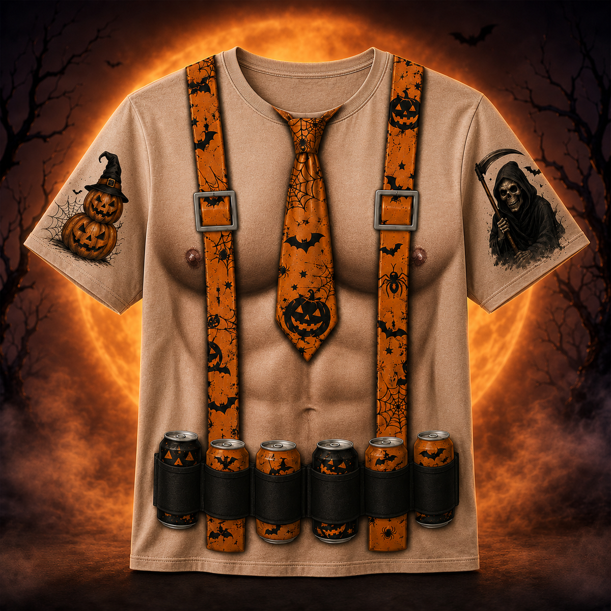 Personalized Halloween Tie Soldier Style Funny Sweatshirt