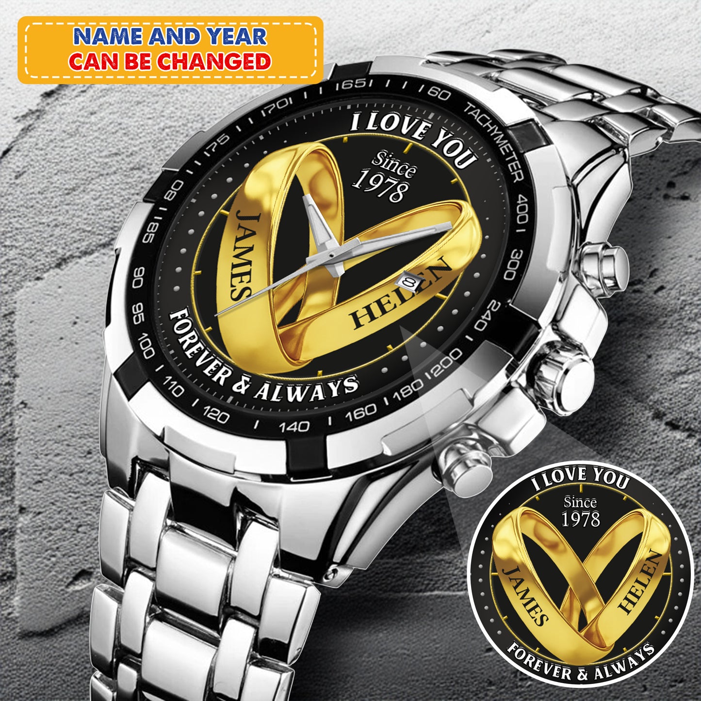 Personalized Wedding Rings Photo Keepsake Memory Watches