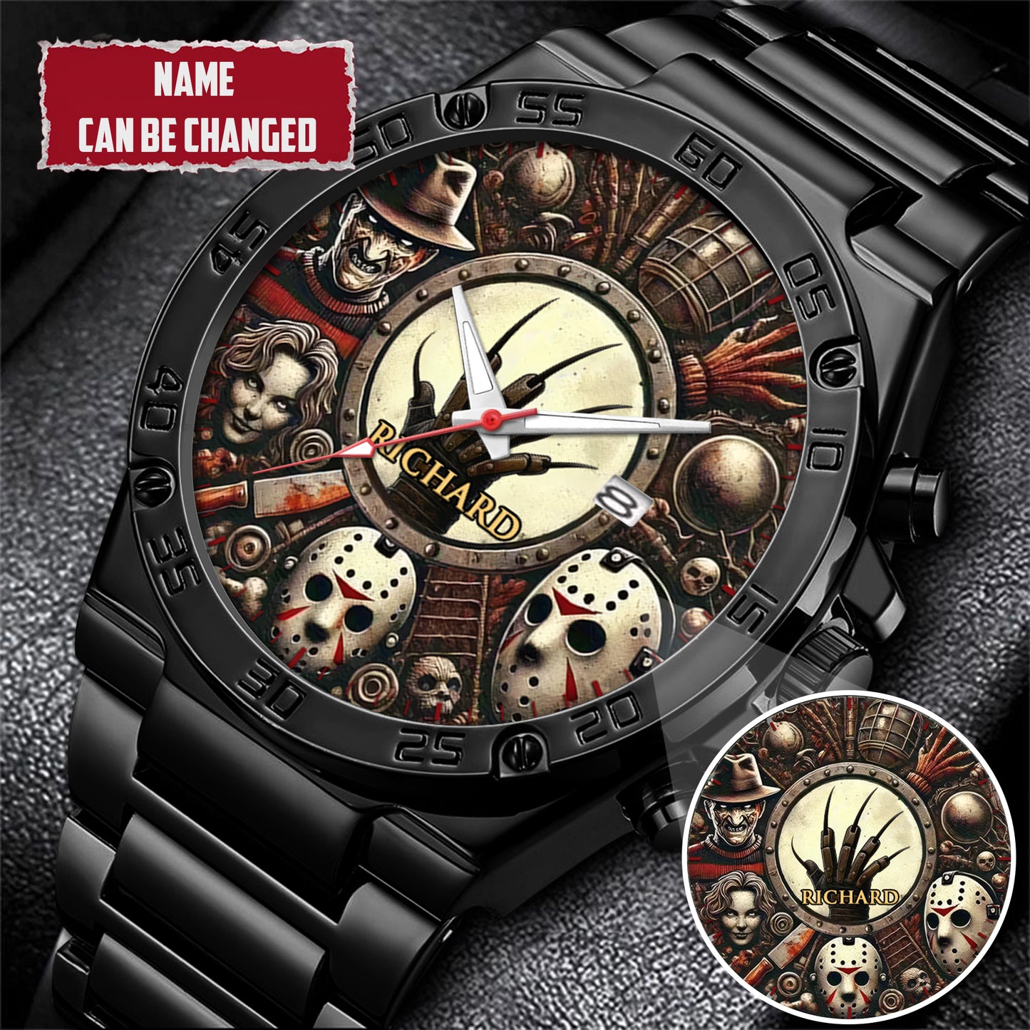 Halloween Horror Movies Personalized Quartz Watch