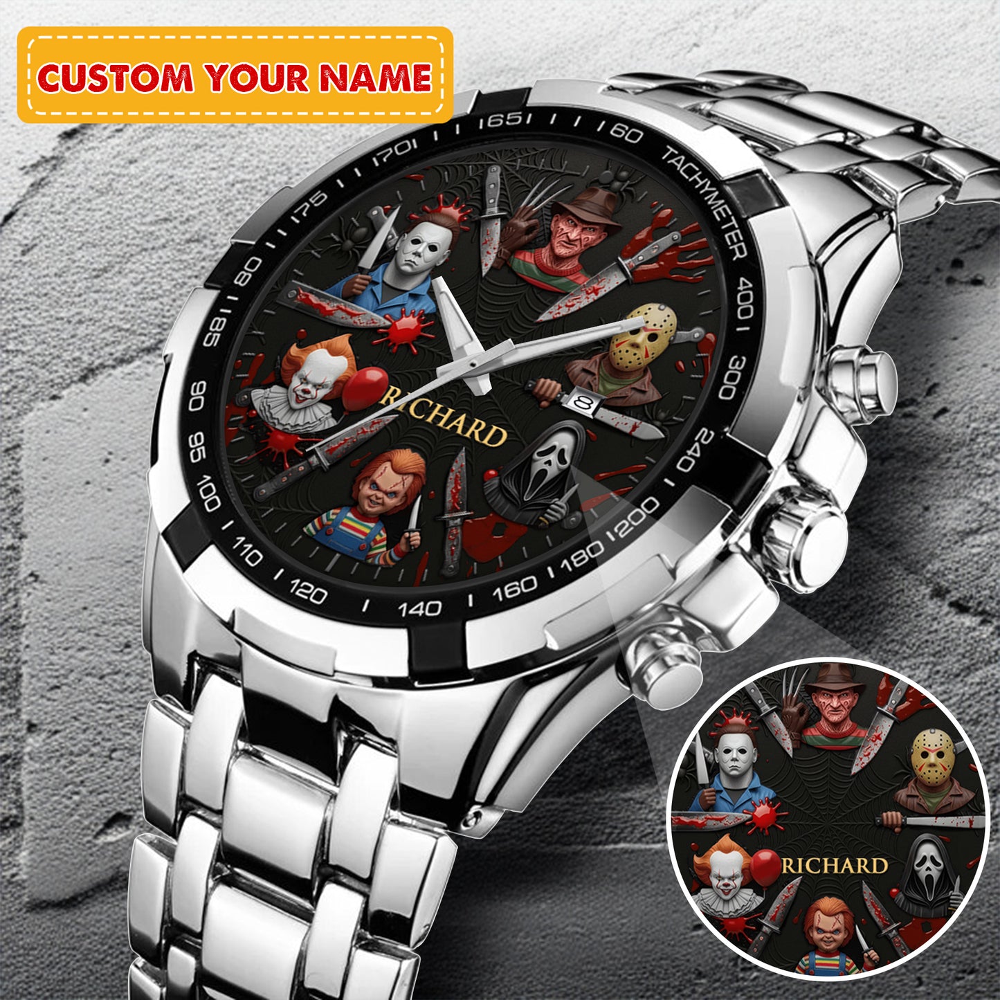 Halloween Horror Movies Personalized Quartz Watch