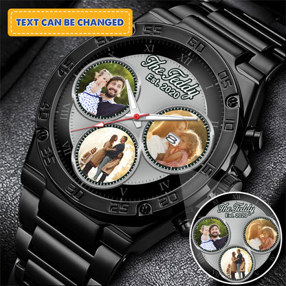 The Daddy Family Personalized Photo Watch