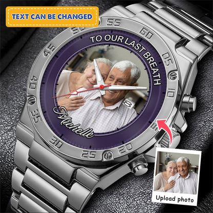 The World's Okayest Husband Personalized Photo Watch