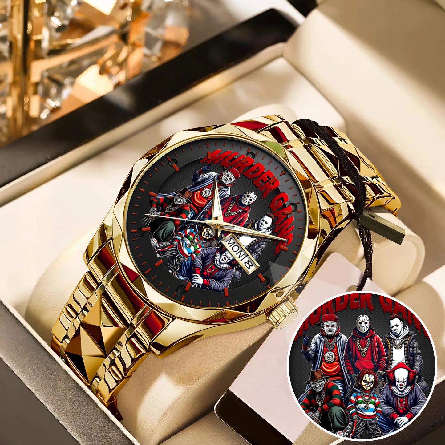 Halloween Horror Movies Murder Gang Personalized Quartz Watch