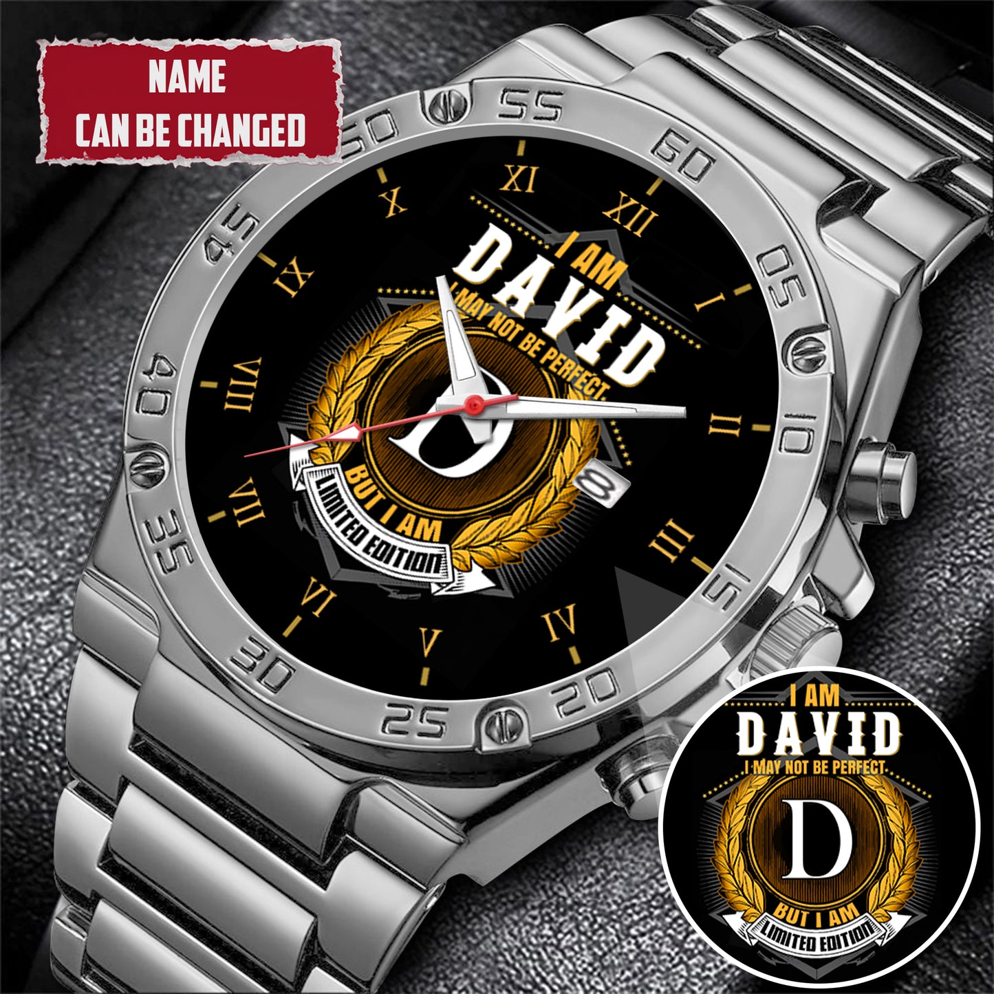 Personalized Limited Edition Custom Name Watch Father's Day Gift For Him