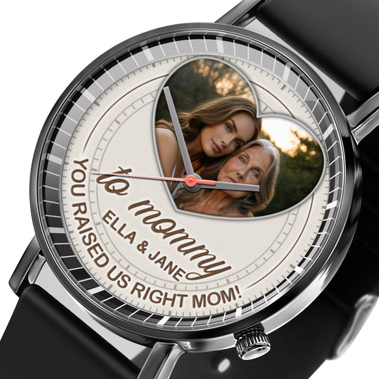 Mother's Day Gift For Mom Personalized Heartframe Photos Quartz Watch