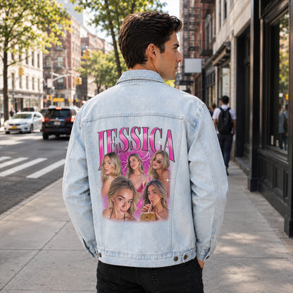 Custom Girlfriend Boyfriend Denim Jacket