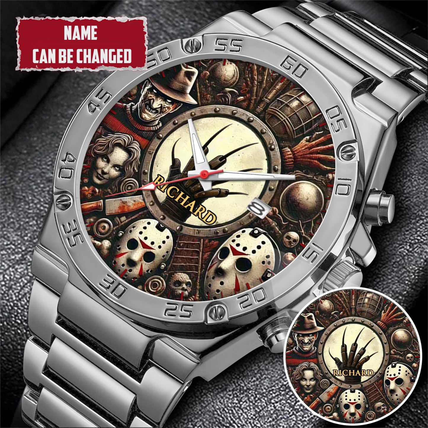 Halloween Horror Movies Personalized Quartz Watch