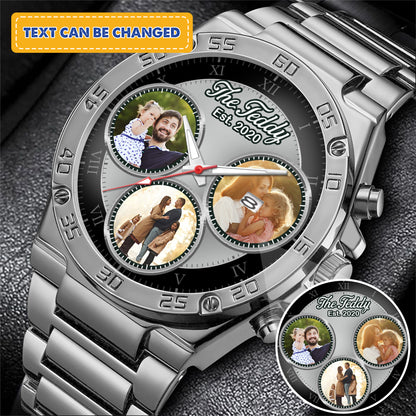 The Daddy Family Personalized Photo Watch