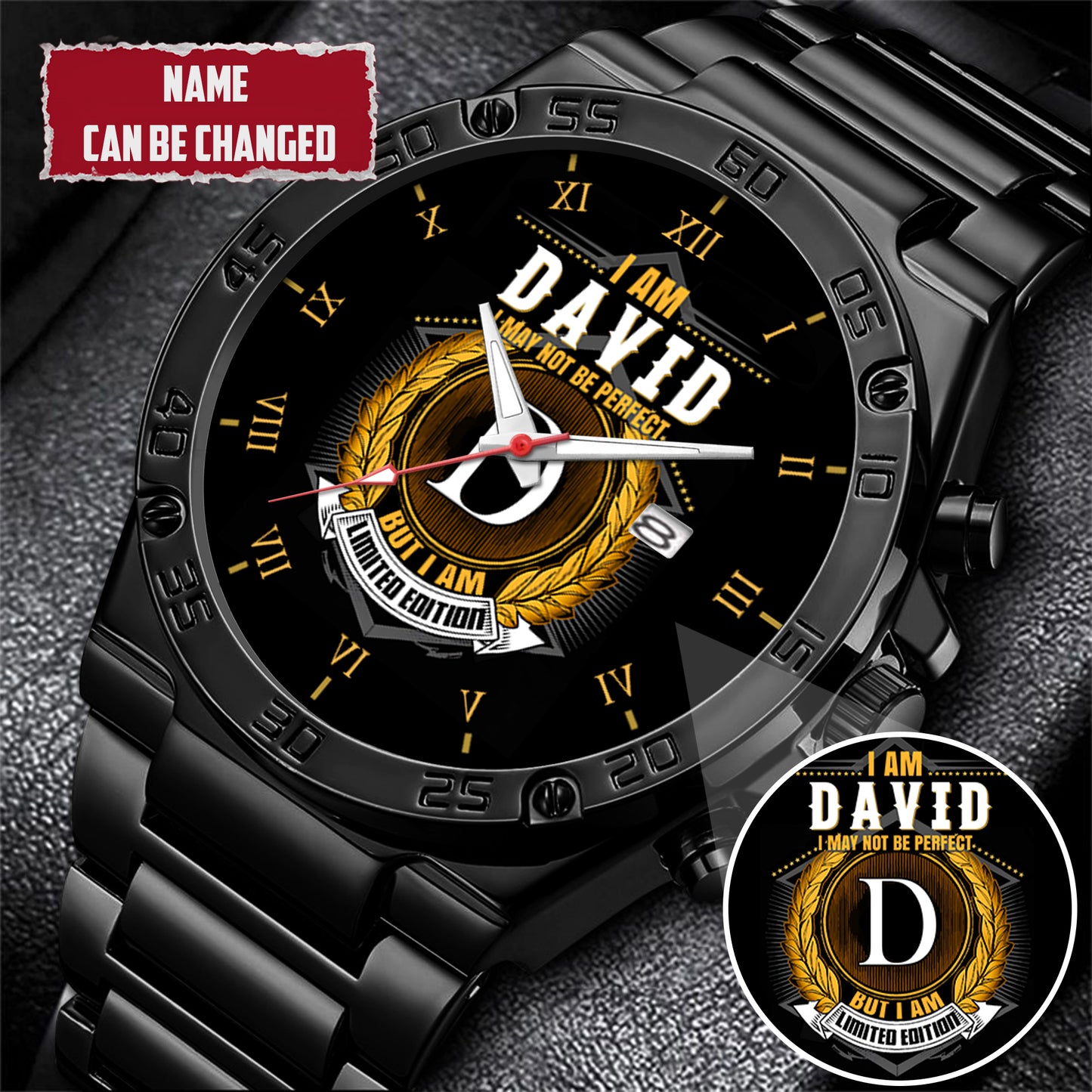 Personalized Limited Edition Custom Name Watch Father's Day Gift For Him
