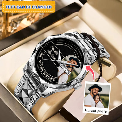 Personalized Heart Couple Photo Keepsake Watches