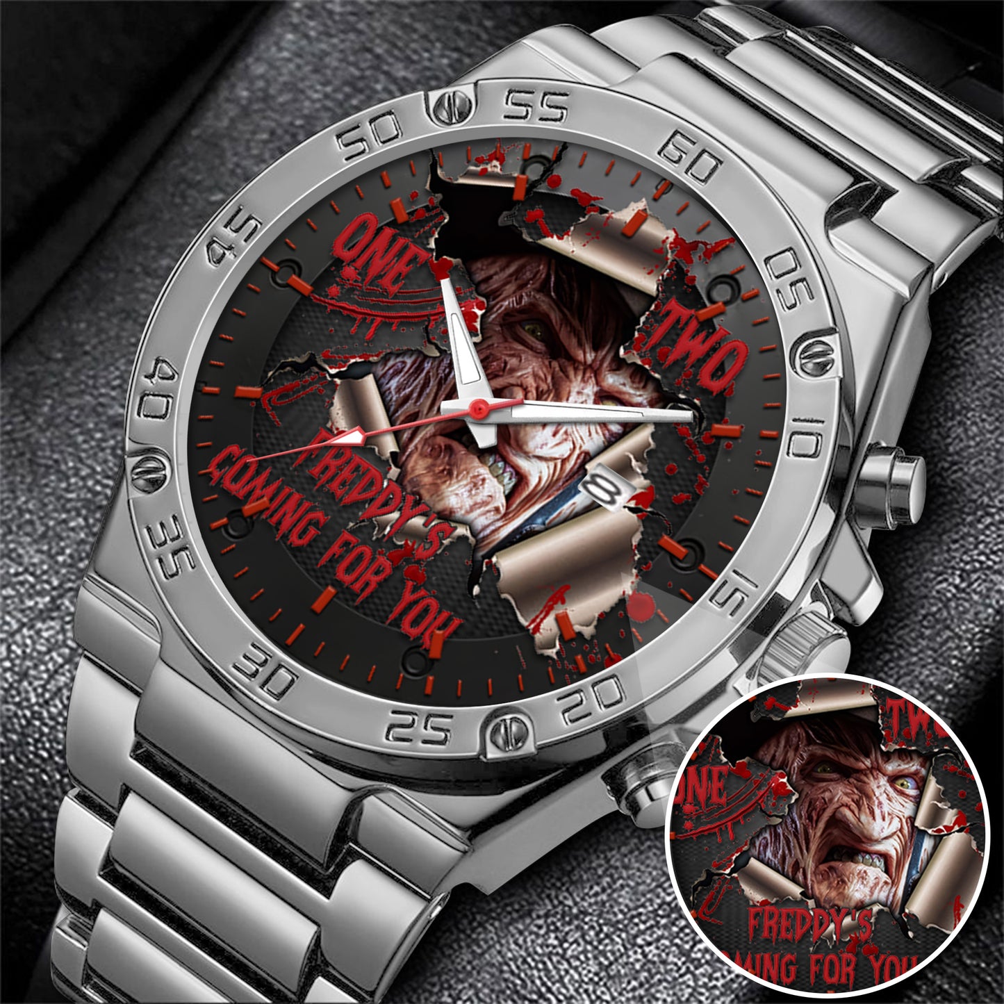 Halloween Horror Movies Freddy's Coming For You Personalized Quartz Watch