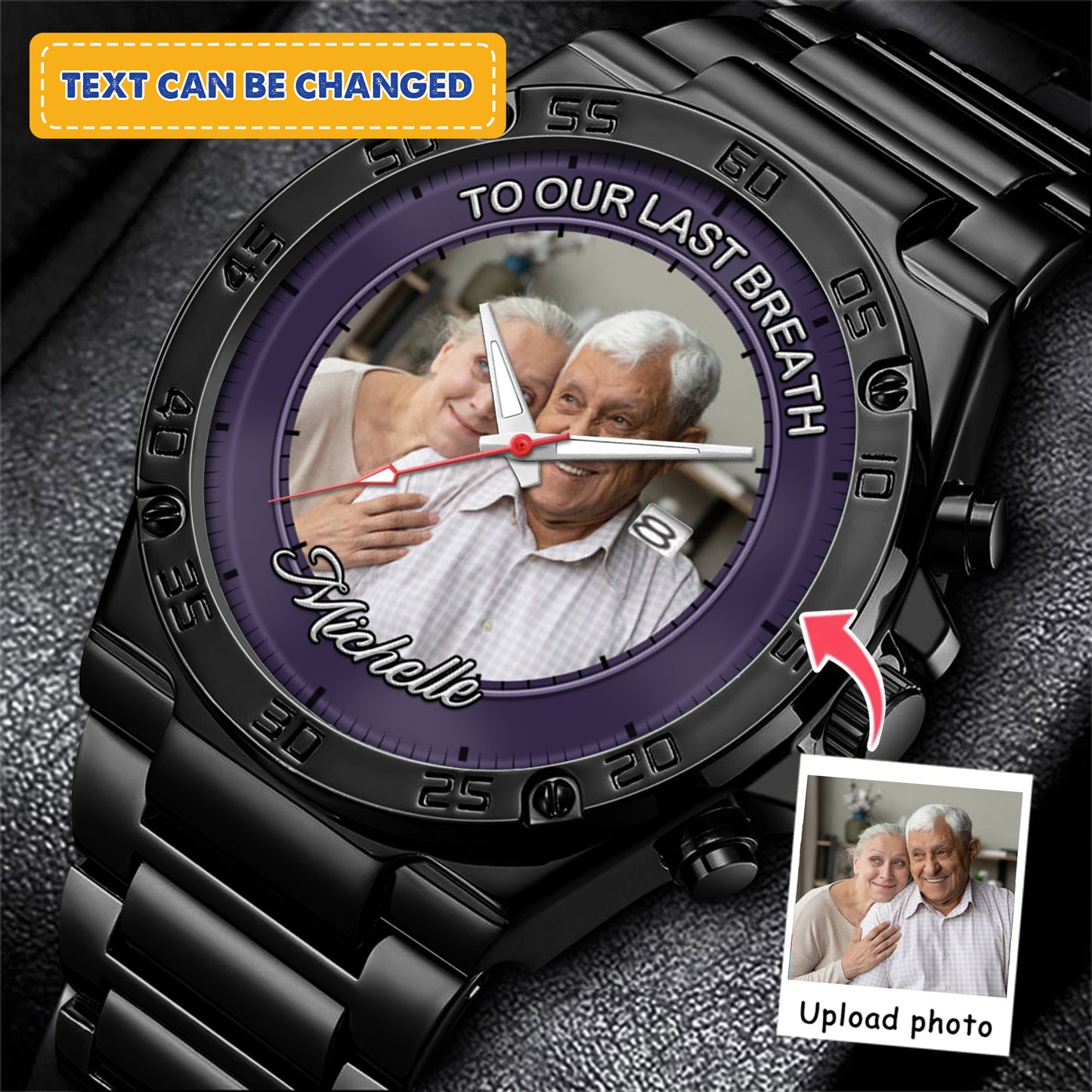 The World's Okayest Husband Personalized Photo Watch