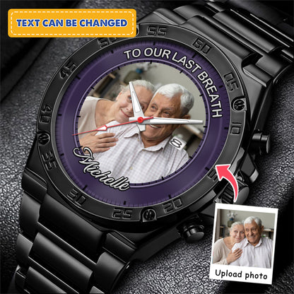 The World's Okayest Husband Personalized Photo Watch