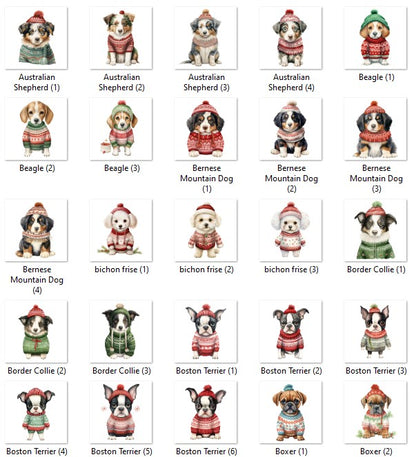 Personalized Pup In Ugly Sweater With Christmas Stockings Custom Ceramic Ornament