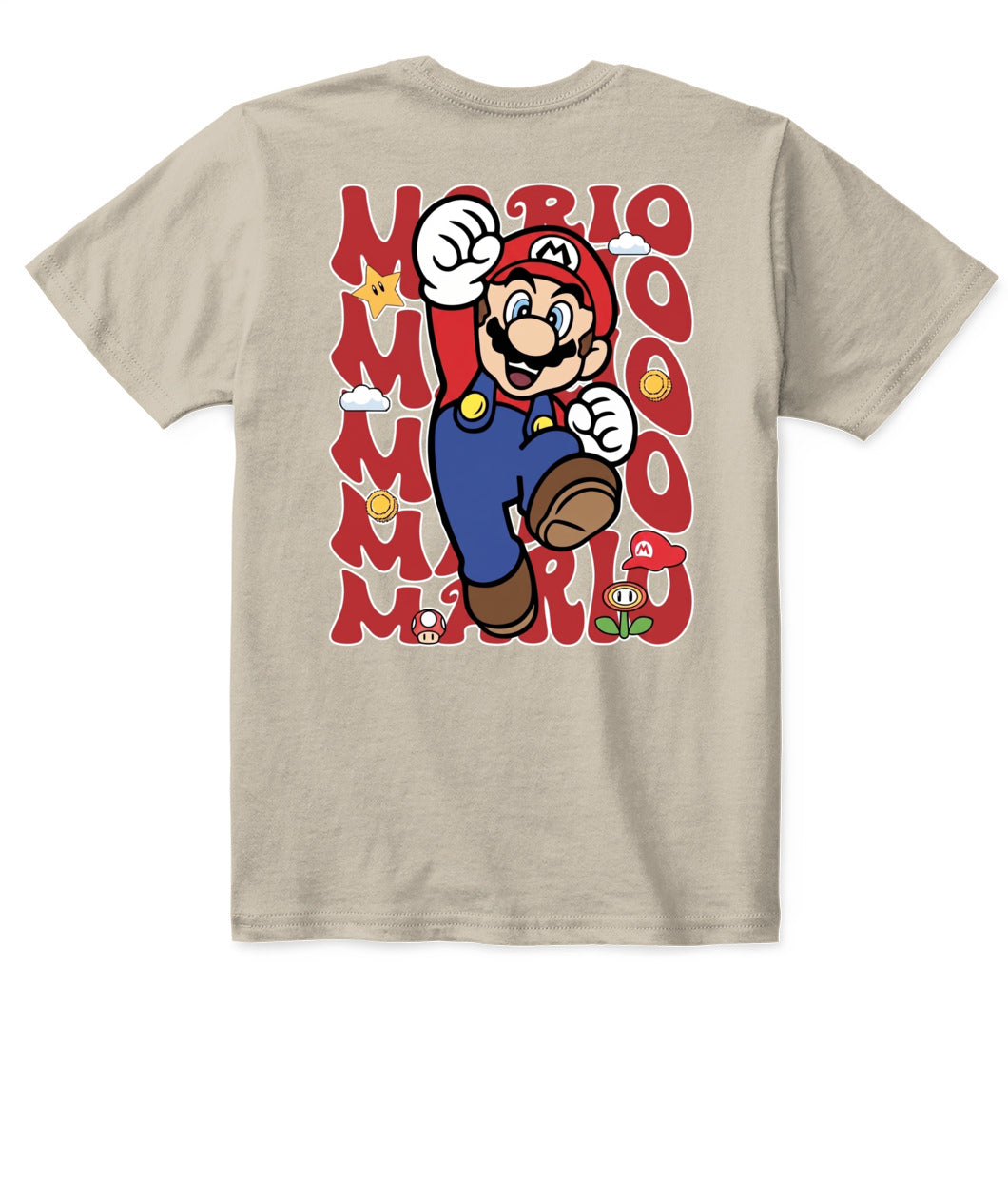 Classic Mario Action 2-Side Printed Graphic Shirt