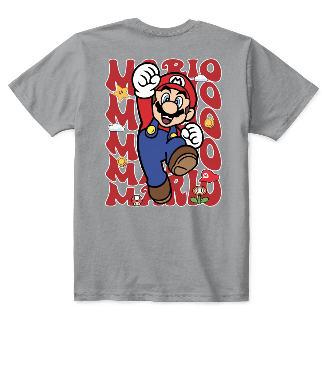 Classic Mario Action 2-Side Printed Graphic Shirt
