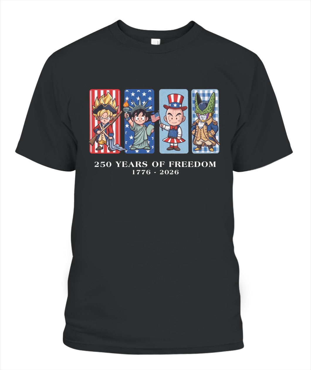 DragonBall 250 Years of Freedom 1776–2026 Patriotic Printed Graphic Hoodie Sweatshirt T-Shirt