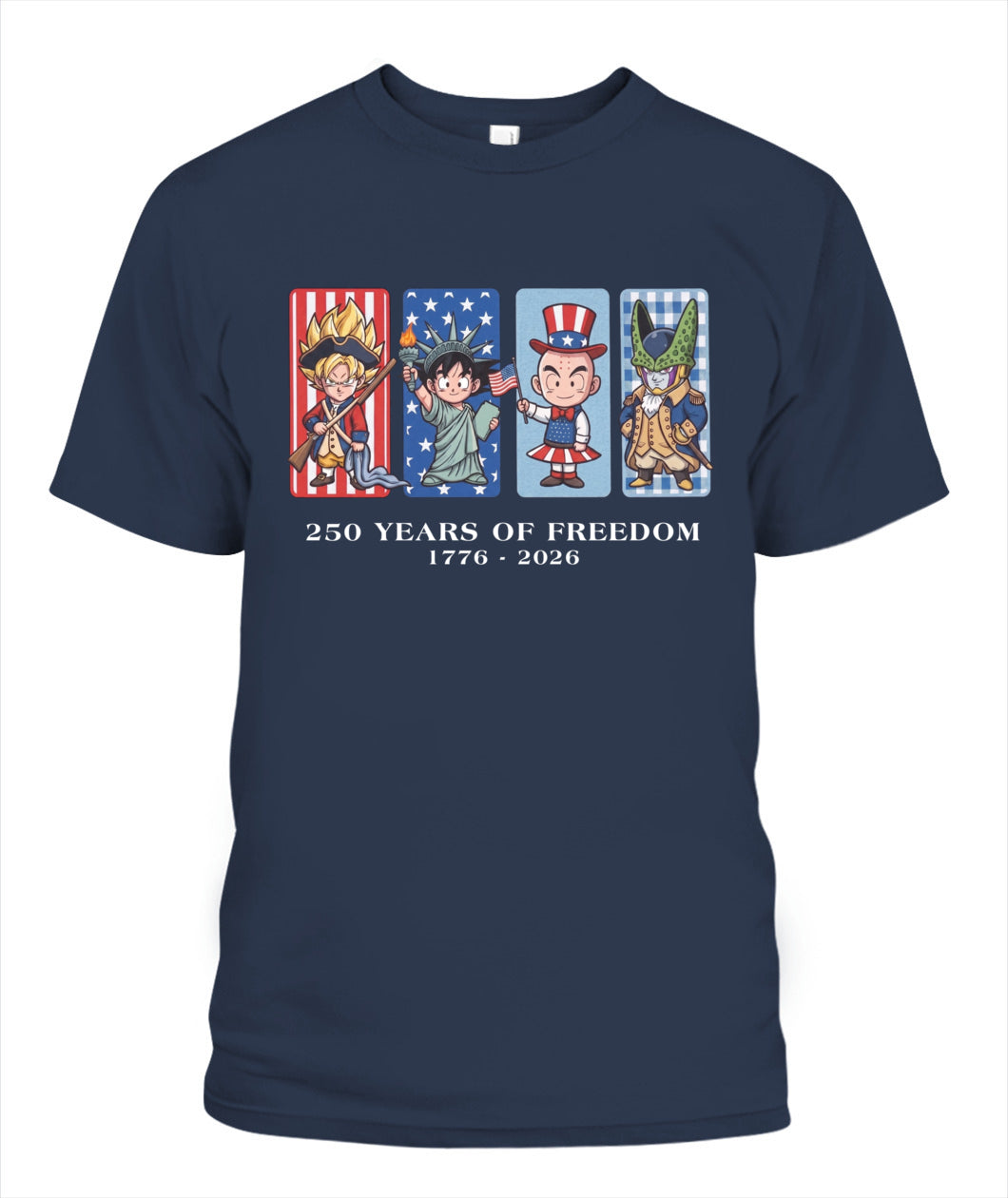 DragonBall 250 Years of Freedom 1776–2026 Patriotic Printed Graphic Hoodie Sweatshirt T-Shirt