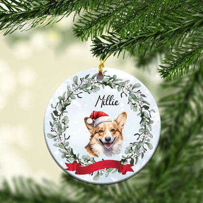 Personalized Pet Christmas Custom Ceramic Ornament