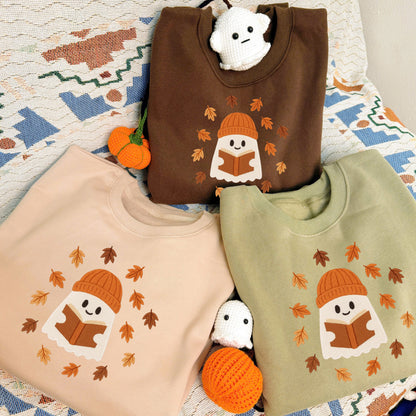 Halloween Personalized Embroidered Ghost Hoodie Sweatshirt T-Shirt