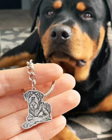 Custom Pet Portrait Keychain