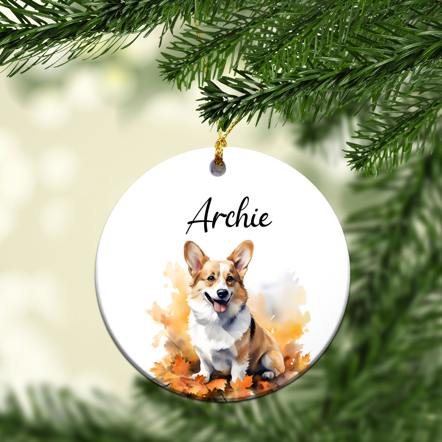 Personalized Pet Autum Custom Ceramic Ornament