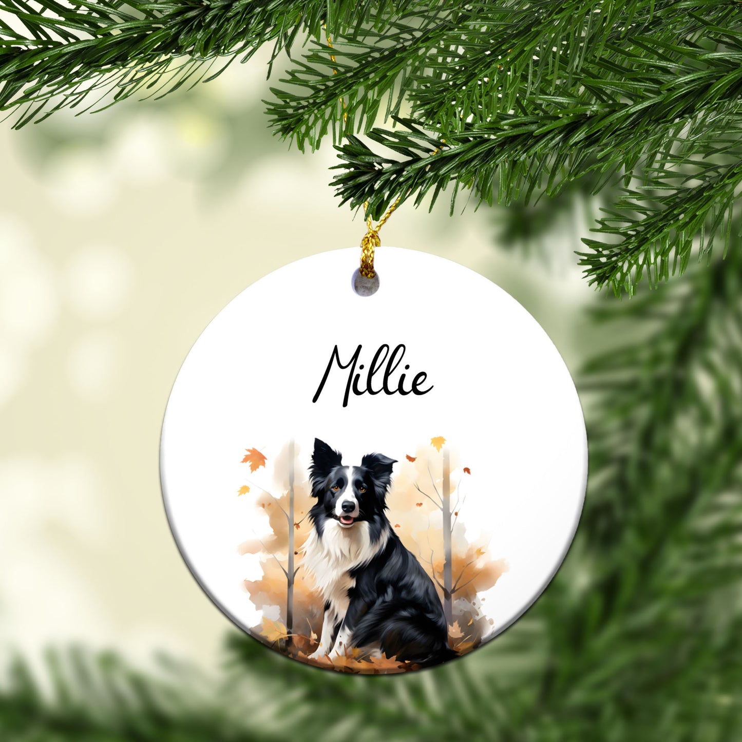 Personalized Pet Autum Custom Ceramic Ornament