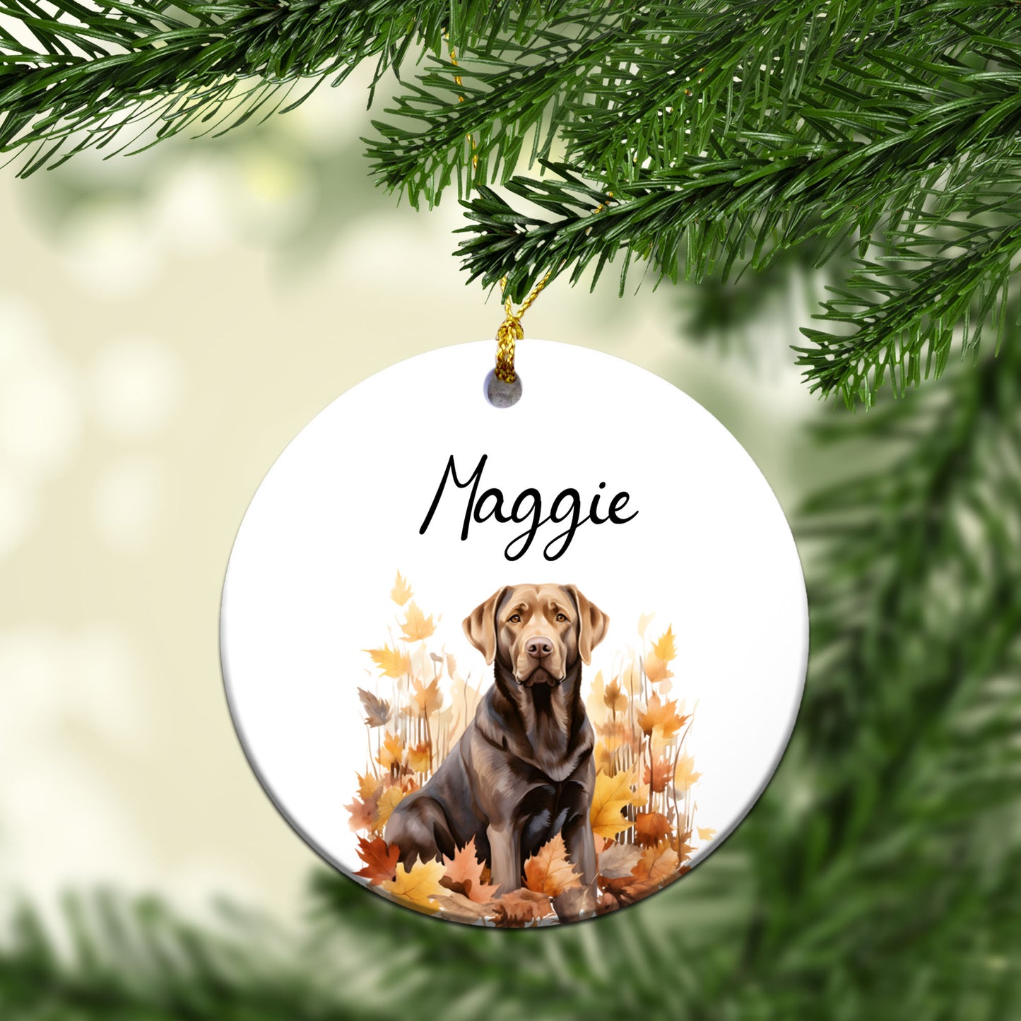 Personalized Pet Autum Custom Ceramic Ornament