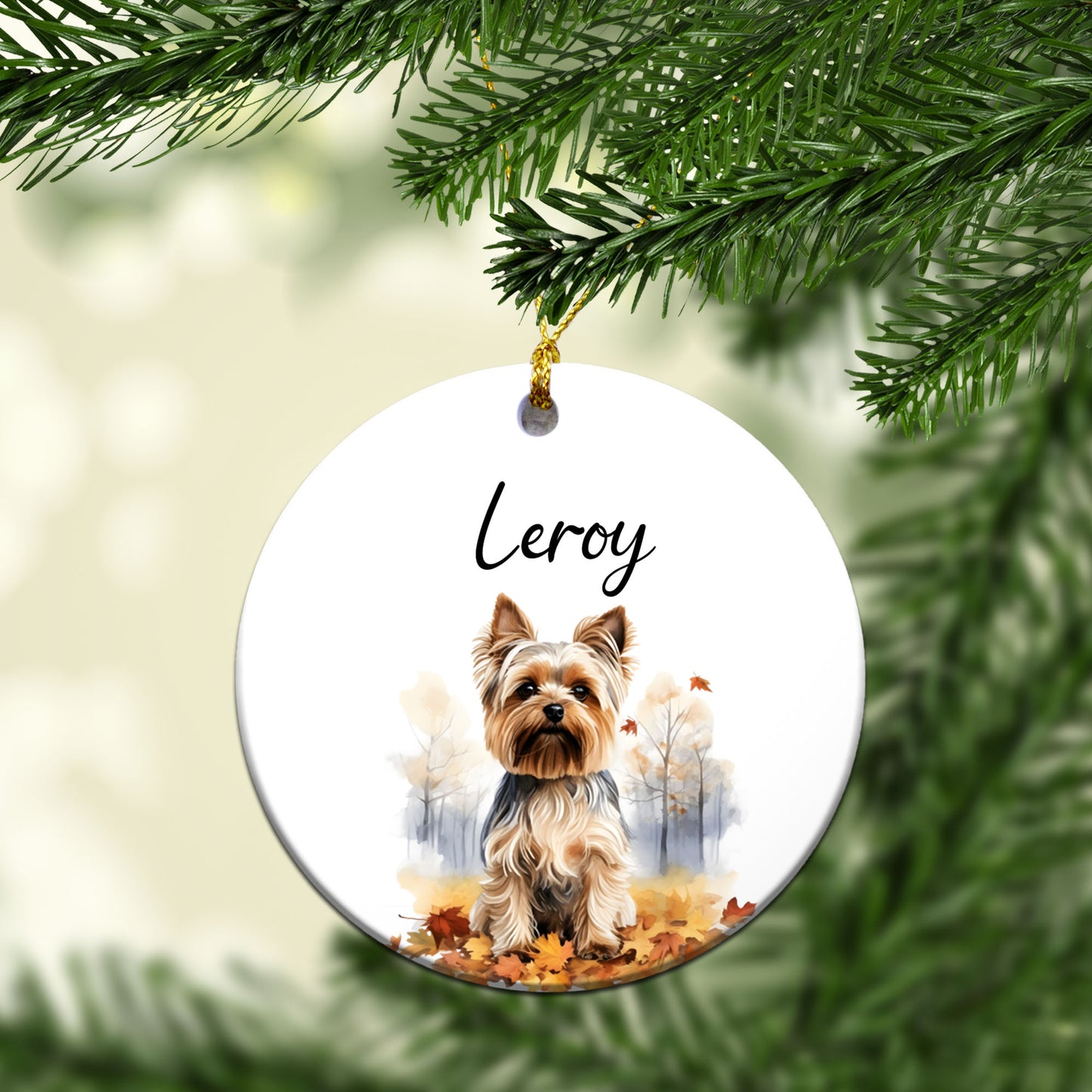 Personalized Pet Autum Custom Ceramic Ornament