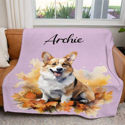 Personalized Pet Autumn Christmas Soft Blanket