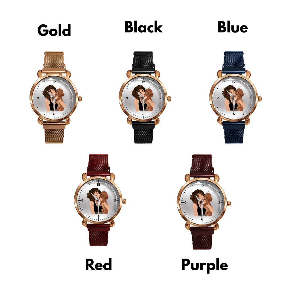 Mother's Day Gift For Mom Personalized Photos With Pet Mesh Strap Quartz Watch