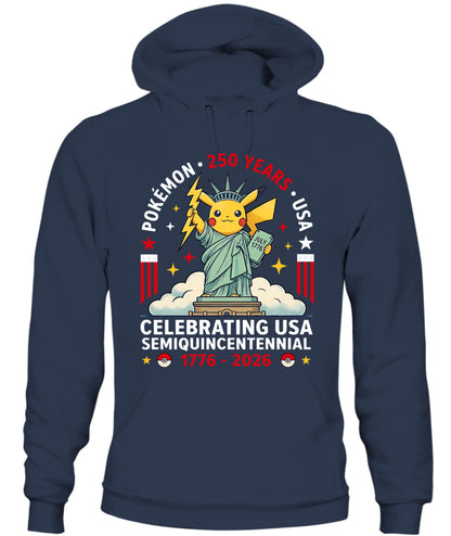PKM 250 Years USA 1776–2026 Patriotic Printed Graphic Hoodie Sweatshirt T-Shirt