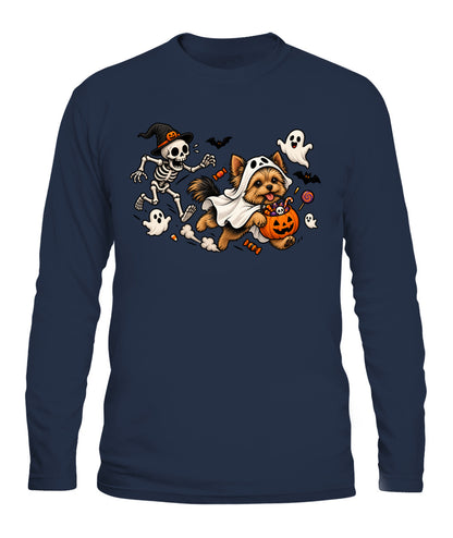 Halloween Custom Dog Breed & Skeleton Printed Graphic Sweatshirt T-Shirt
