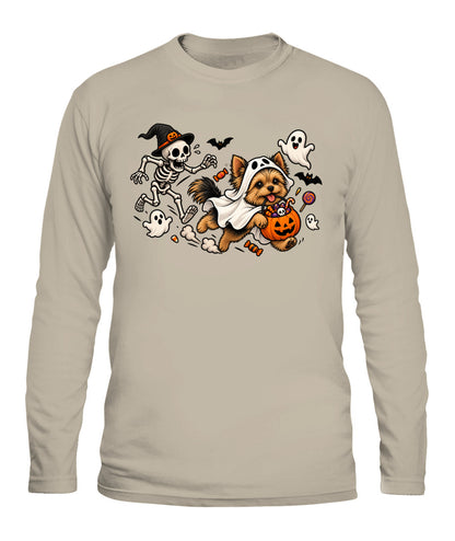 Halloween Custom Dog Breed & Skeleton Printed Graphic Sweatshirt T-Shirt