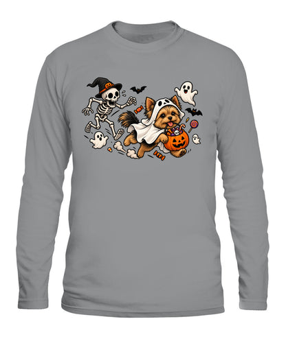 Halloween Custom Dog Breed & Skeleton Printed Graphic Sweatshirt T-Shirt