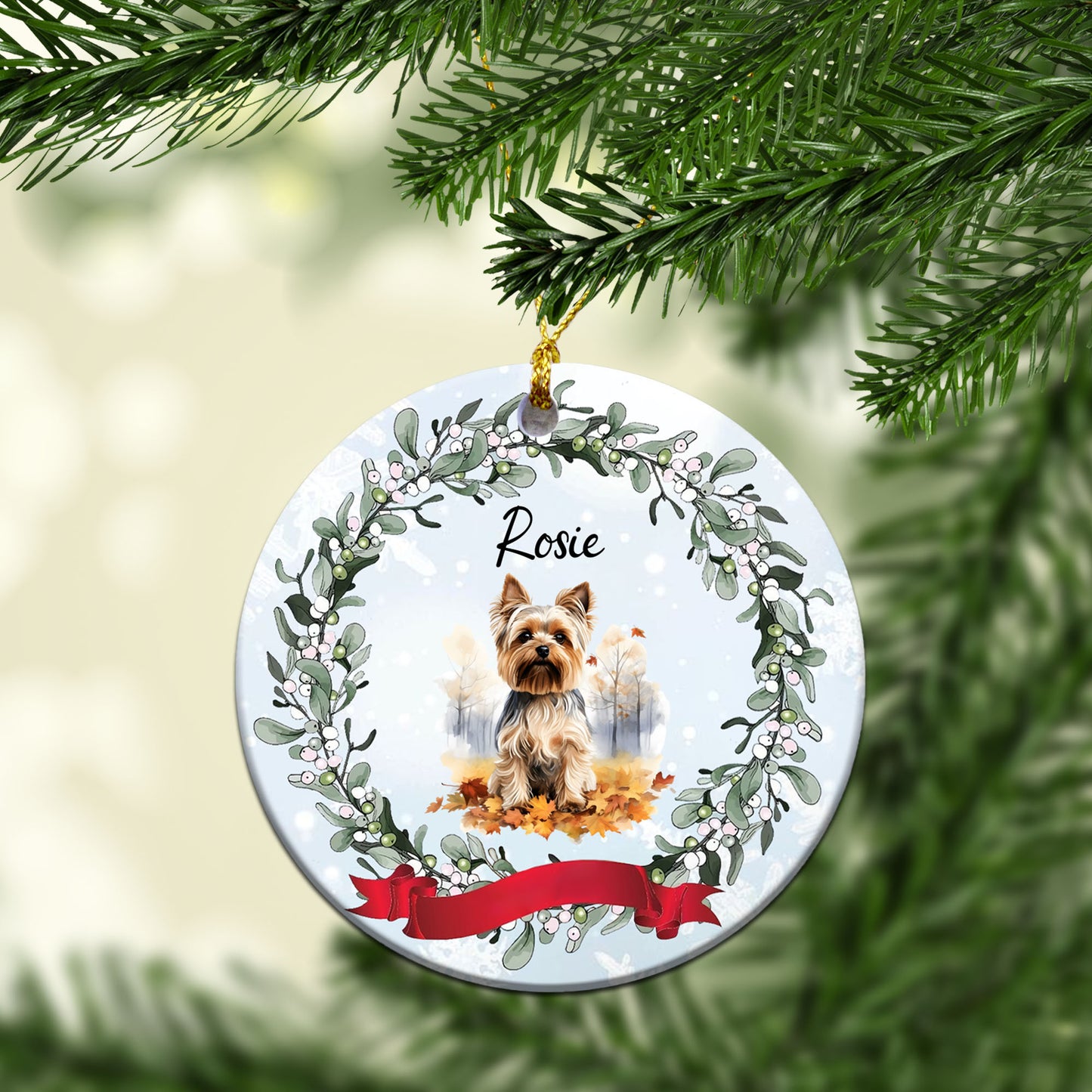 Personalized Pet autum Custom Ceramic Ornament