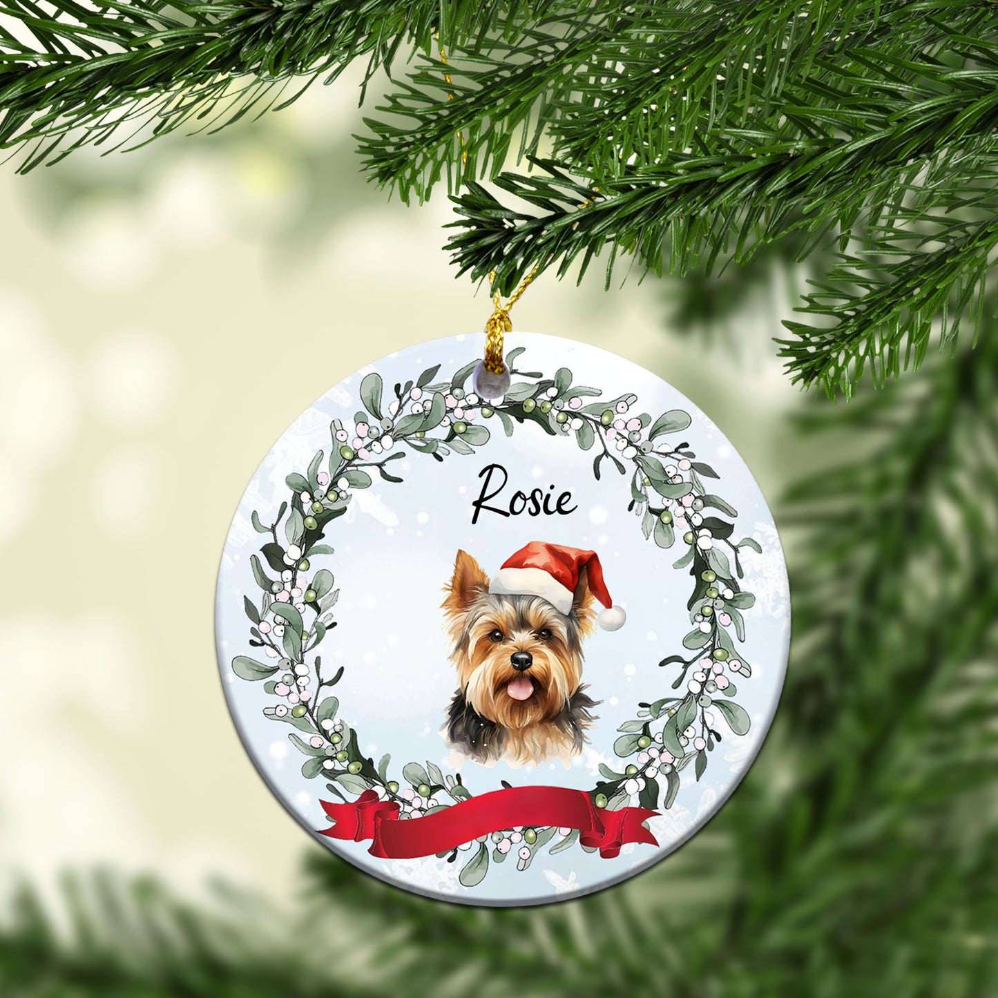 Personalized Pet Christmas Custom Ceramic Ornament