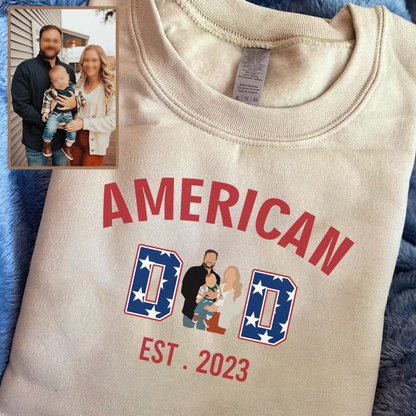 American Dad Personalized Printed Family Photo Hoodie Sweatshirt T-Shirt