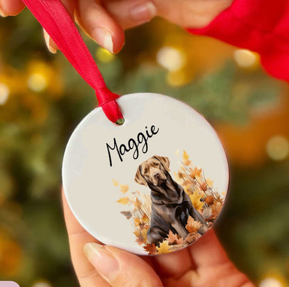 Personalized Pet Autum Custom Ceramic Ornament