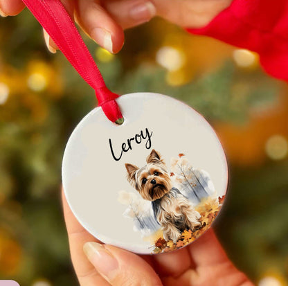 Personalized Pet Autum Custom Ceramic Ornament