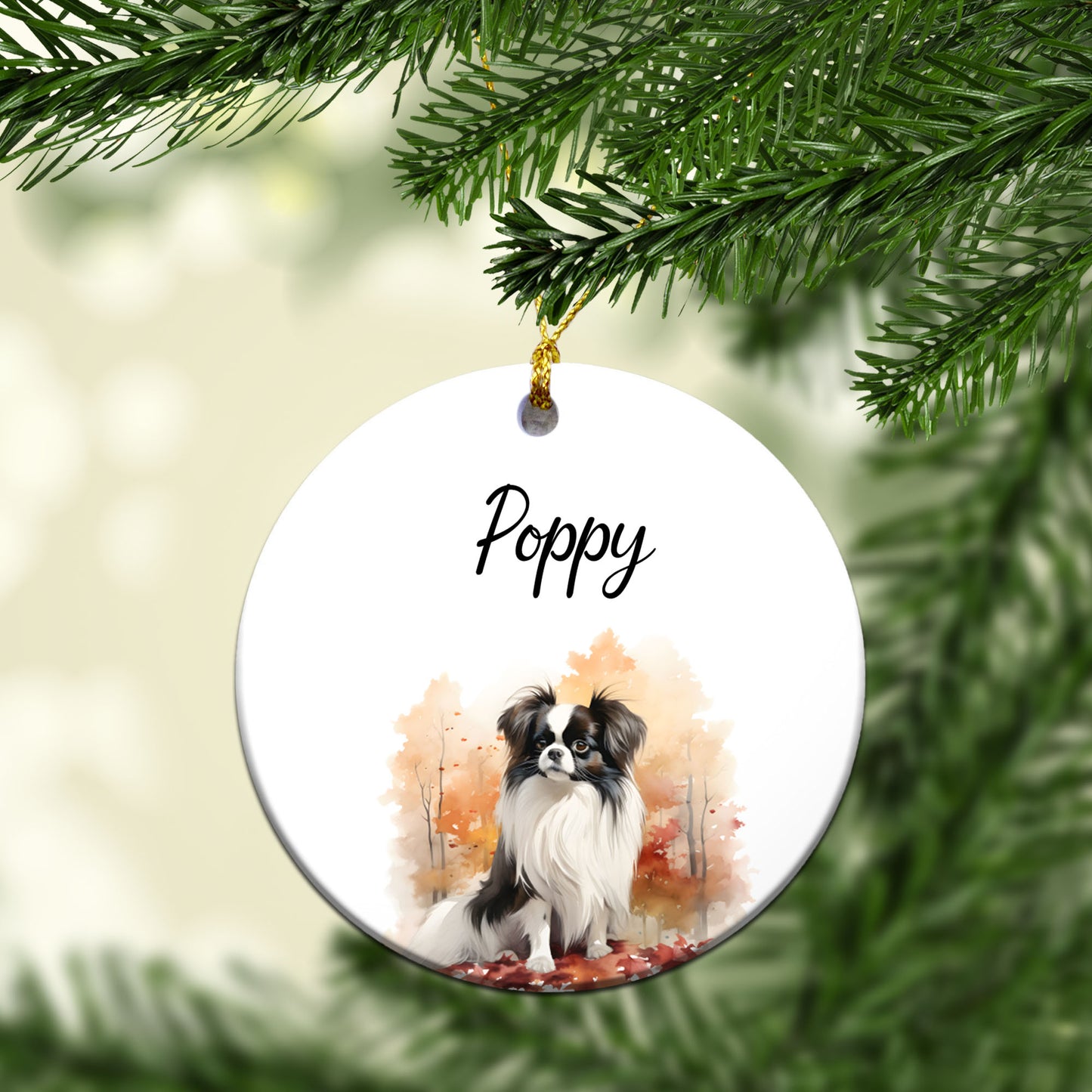 Personalized Pet Autum Custom Ceramic Ornament