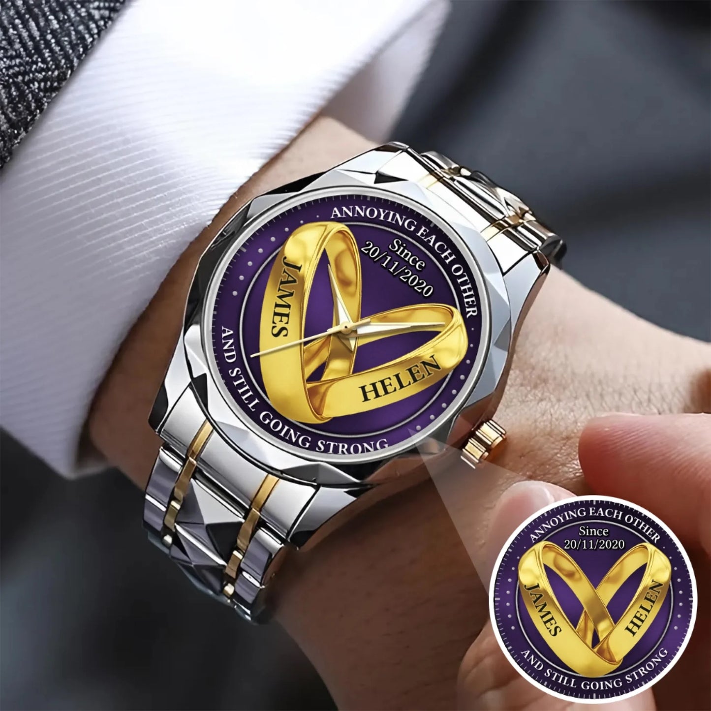 Mockup Alloy Luxury Quartz Watch silver gold