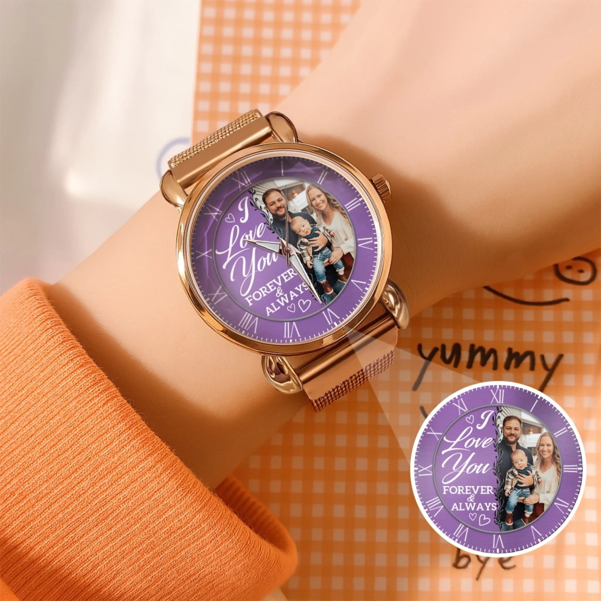 Mockup Mesh Strap Quartz Watch