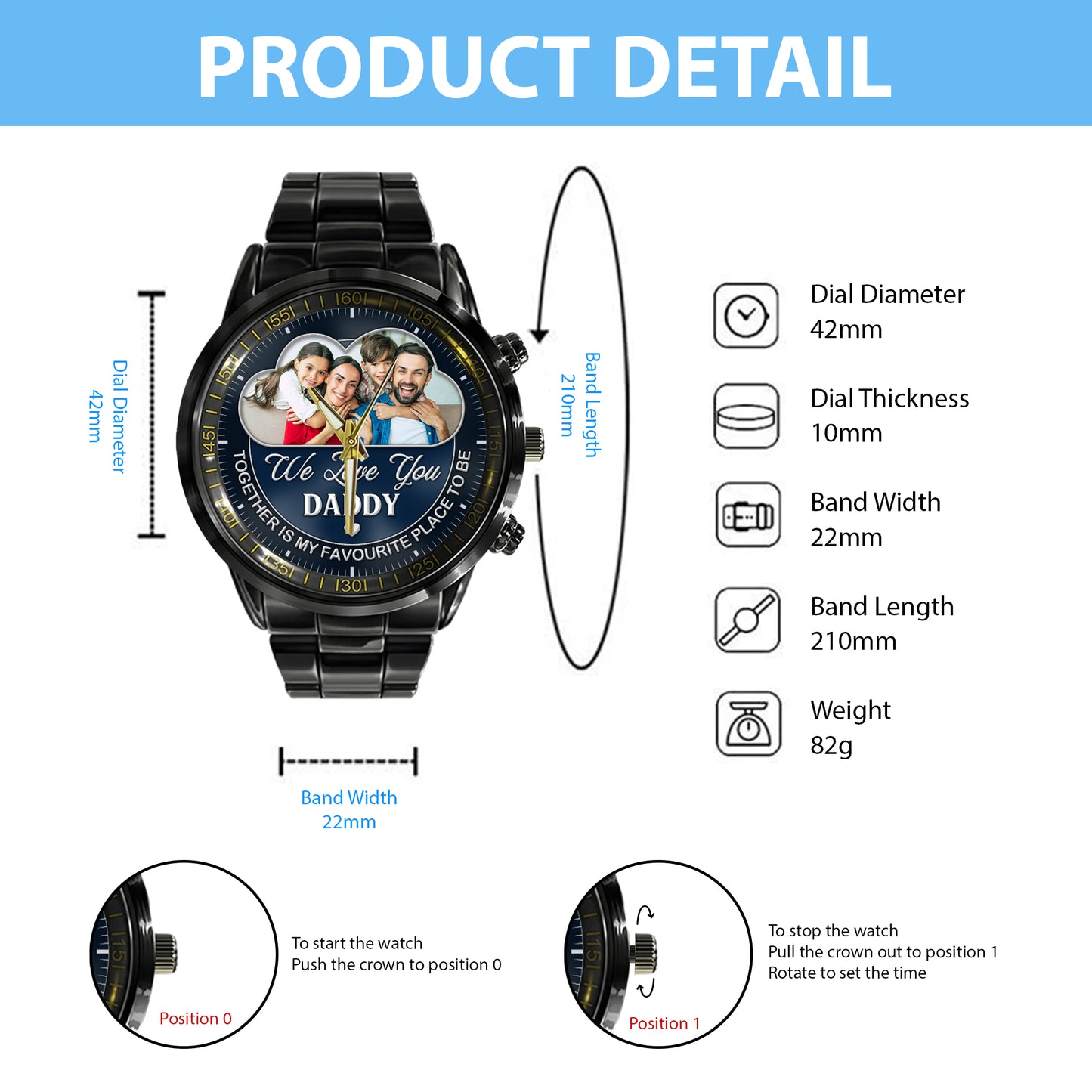 I Need You Here With Me - Custom Family Watches